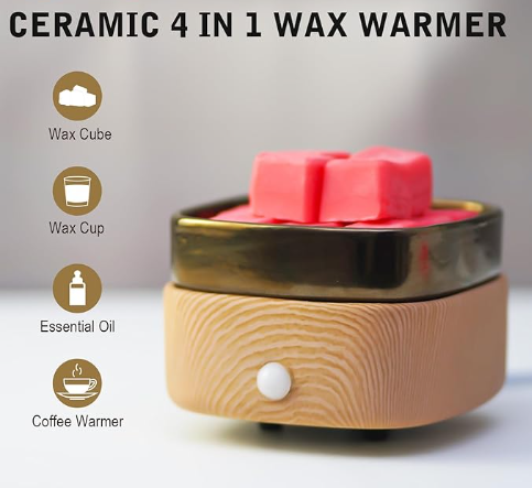 Light Wood Tone Wax Melt Warmer