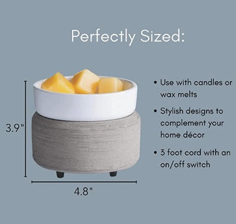 Load image into Gallery viewer, Grey Texture Candle and Wax Melt Warmer

