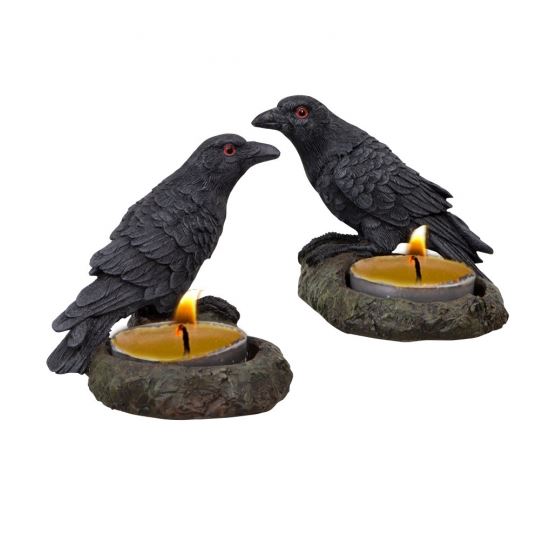 Load image into Gallery viewer, Raven Tealight Holder Set
