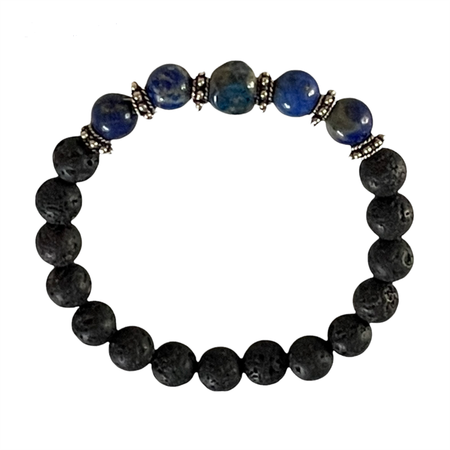 Lapis Lazuli & Lava Stones Bracelet